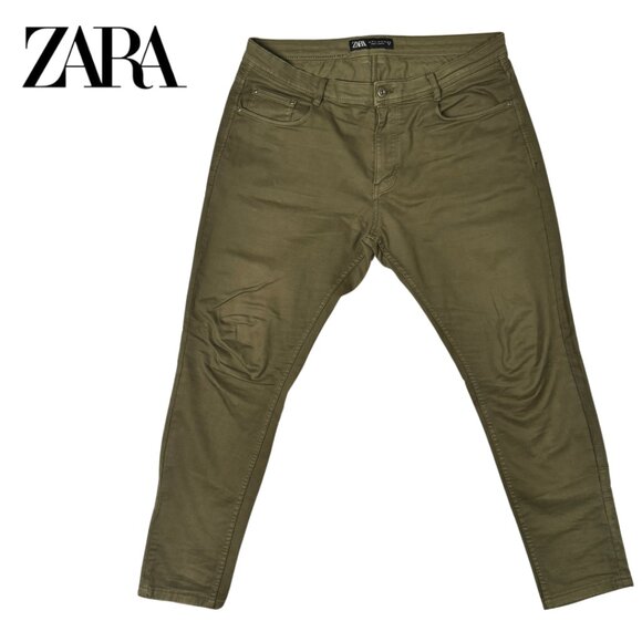 Zara Other - Zara Slim Stretch Men’s Green Jeans W34 L30